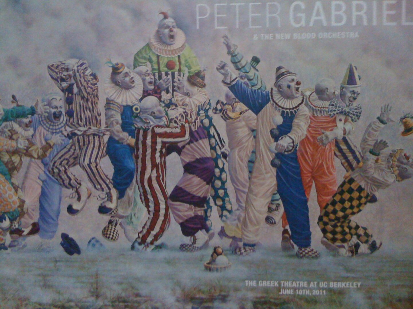 The cover of peter gabriel's clowns.