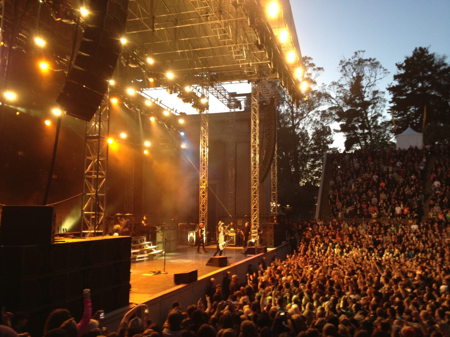 A large crowd at a concert.