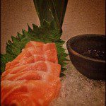 A bowl of sashimi.