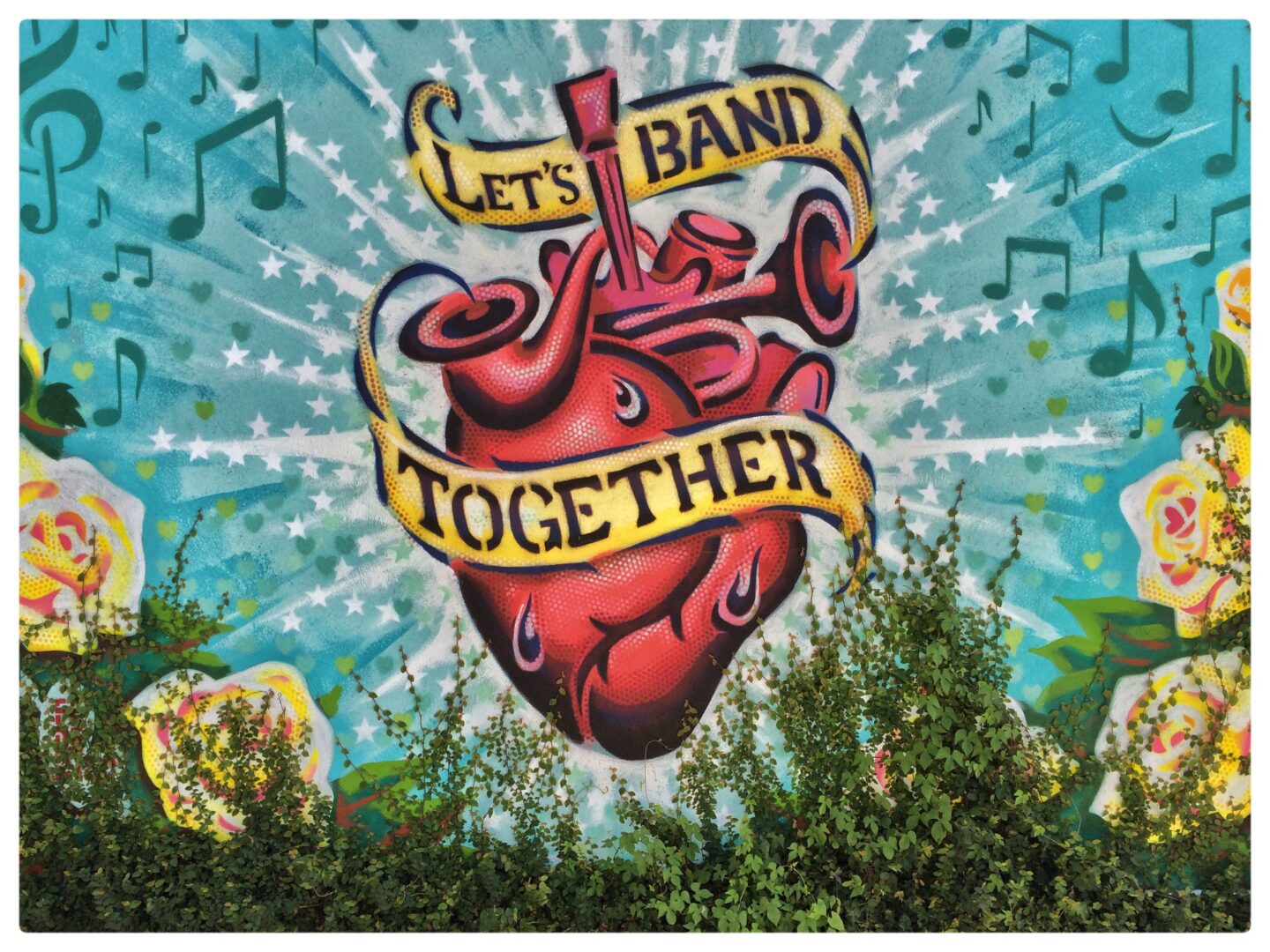 Let's band together poster.