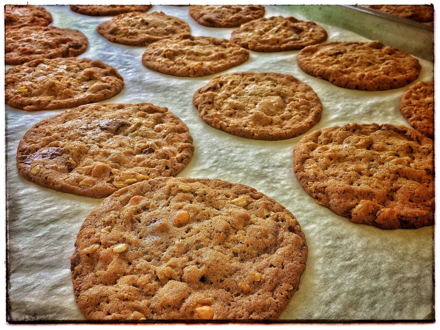 A tray of cookies.