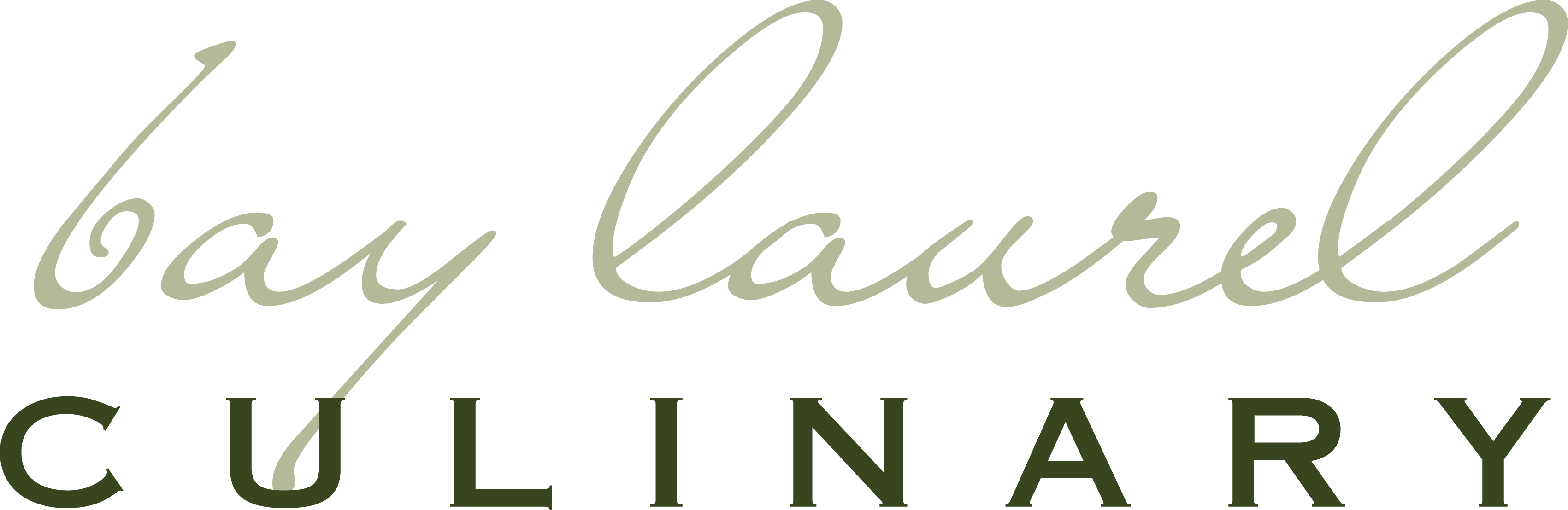 Bay laurel culinary logo.