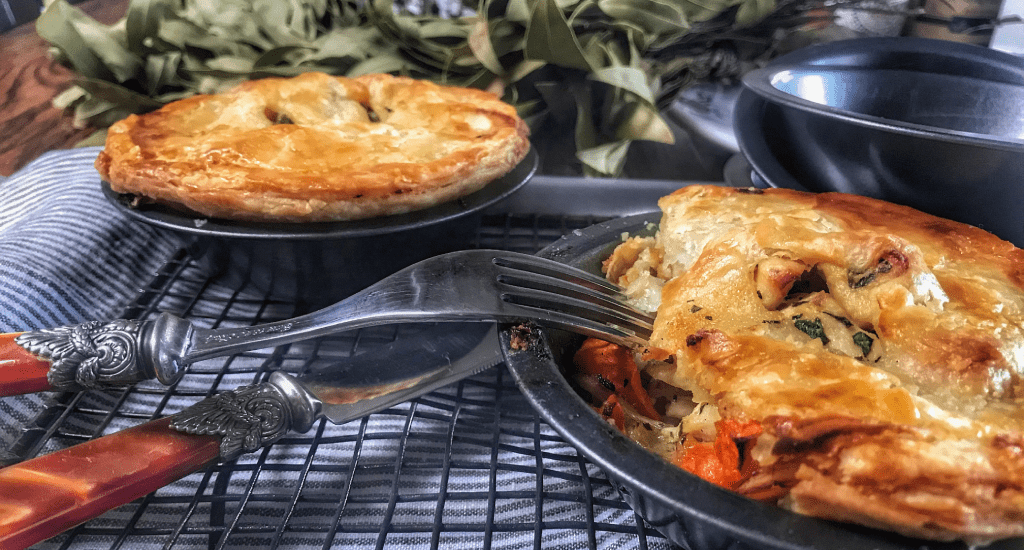 Handmade take & bake Chicken Pot Pies are back in stock!