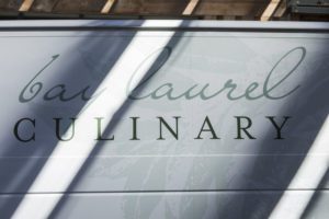 Bay laurel culinary logo.