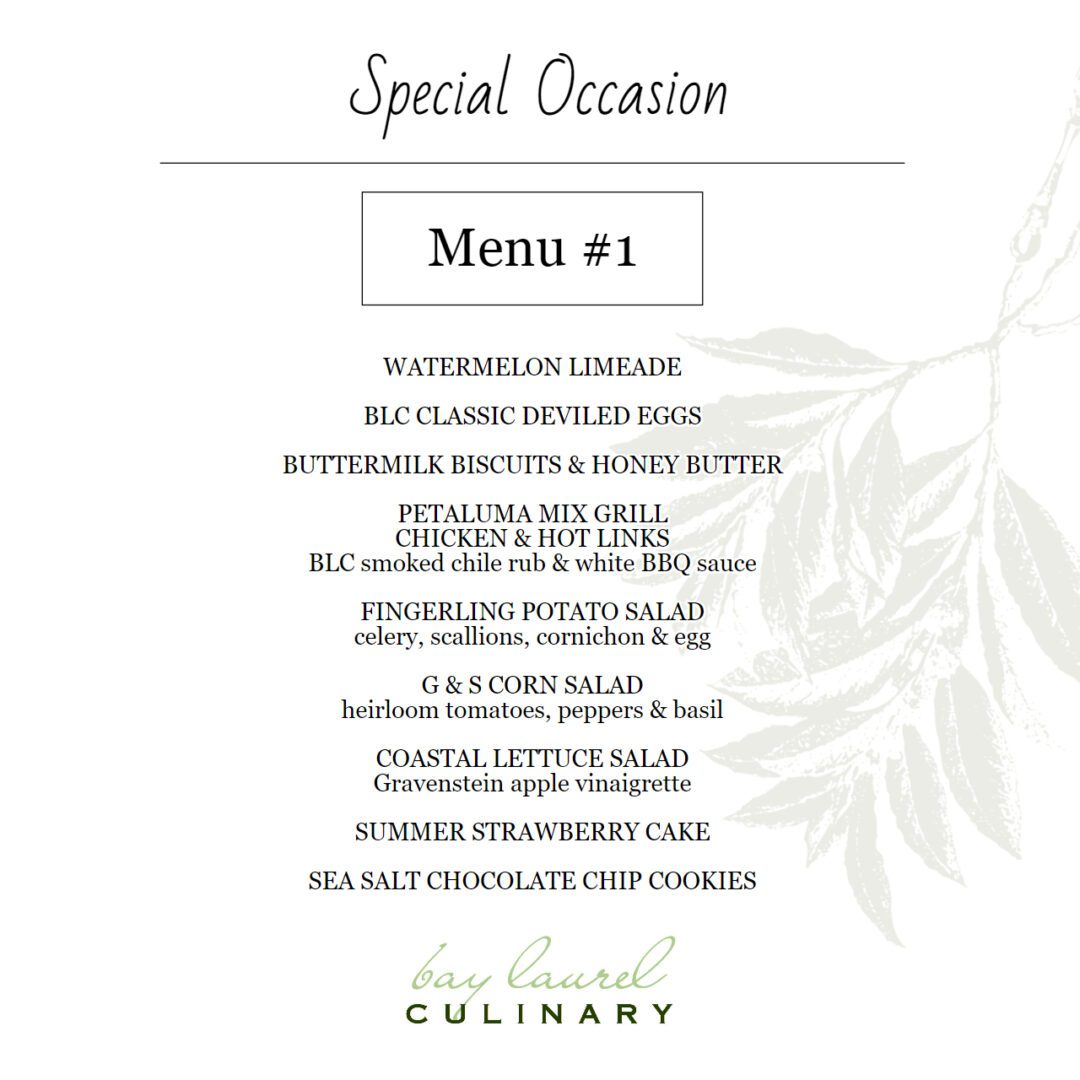 A menu for a special occasion.