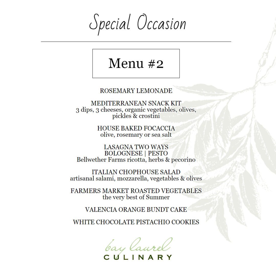 A menu for a special occasion.