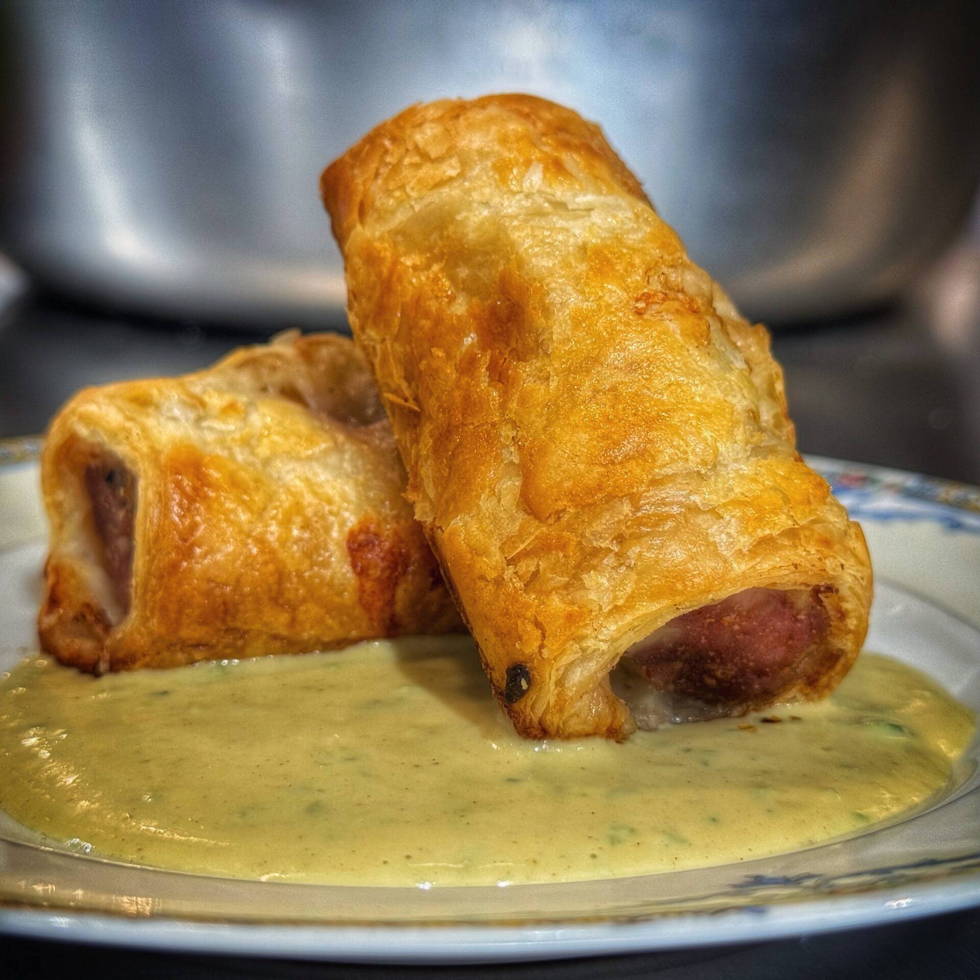 Plated Sausage Rolls